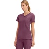 image:imageCherokee Infinity Scrub Top for Women Mock Wrap StretchWine