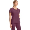 image:imageCherokee Infinity Scrub Top for Women Mock Wrap StretchWine