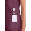 image:imageCherokee Infinity Scrub Top for Women Mock Wrap StretchWine