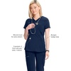 image:imageCherokee Infinity Scrubs for Women VNeck 4 Way Stretch 3 Pocket Scrub TopNavy