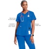 image:imageCherokee Infinity Scrubs for Women VNeck 4 Way Stretch 3 Pocket Scrub TopRoyal