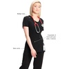 image:imageCherokee Infinity Womens Round Neck Scrub Top with 3 PocketsBlack