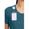 image:imageCherokee Infinity Womens Round Neck Scrub Top with 3 PocketsCaribbean Blue