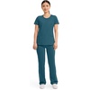 image:imageCherokee Infinity Womens Round Neck Scrub Top with 3 PocketsCaribbean Blue