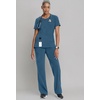 image:imageCherokee Infinity Womens Round Neck Scrub Top with 3 PocketsCaribbean Blue