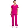 image:imageCherokee Infinity Womens Round Neck Scrub Top with 3 PocketsCarmine Pink