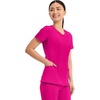 image:imageCherokee Infinity Womens Round Neck Scrub Top with 3 PocketsCarmine Pink