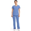 image:imageCherokee Infinity Womens Round Neck Scrub Top with 3 PocketsCiel