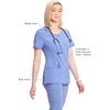 image:imageCherokee Infinity Womens Round Neck Scrub Top with 3 PocketsCiel