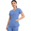 image:imageCherokee Infinity Womens Round Neck Scrub Top with 3 PocketsCiel