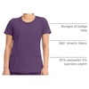 image:imageCherokee Infinity Womens Round Neck Scrub Top with 3 PocketsEggplant