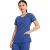 image:imageCherokee Infinity Womens Round Neck Scrub Top with 3 PocketsGalaxy Blue