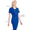 image:imageCherokee Infinity Womens Round Neck Scrub Top with 3 PocketsGalaxy Blue