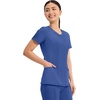 image:imageCherokee Infinity Womens Round Neck Scrub Top with 3 PocketsGalaxy Blue