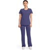 image:imageCherokee Infinity Womens Round Neck Scrub Top with 3 PocketsGrape