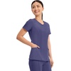 image:imageCherokee Infinity Womens Round Neck Scrub Top with 3 PocketsGrape