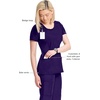 image:imageCherokee Infinity Womens Round Neck Scrub Top with 3 PocketsGrape