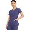 image:imageCherokee Infinity Womens Round Neck Scrub Top with 3 PocketsGrape