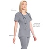 image:imageCherokee Infinity Womens Round Neck Scrub Top with 3 PocketsGrey