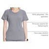 image:imageCherokee Infinity Womens Round Neck Scrub Top with 3 PocketsGrey