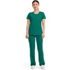 image:imageCherokee Infinity Womens Round Neck Scrub Top with 3 PocketsHunter Green