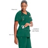 image:imageCherokee Infinity Womens Round Neck Scrub Top with 3 PocketsHunter Green