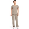 image:imageCherokee Infinity Womens Round Neck Scrub Top with 3 PocketsKhaki