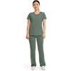 image:imageCherokee Infinity Womens Round Neck Scrub Top with 3 PocketsOlive
