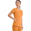 image:imageCherokee Infinity Womens Round Neck Scrub Top with 3 PocketsOrange Sunrise