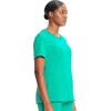 image:imageCherokee Infinity Womens Round Neck Scrub Top with 3 PocketsPalm Leaf