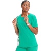 image:imageCherokee Infinity Womens Round Neck Scrub Top with 3 PocketsPalm Leaf