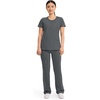 image:imageCherokee Infinity Womens Round Neck Scrub Top with 3 PocketsPewter