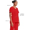 image:imageCherokee Infinity Womens Round Neck Scrub Top with 3 PocketsRed