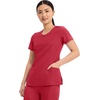 image:imageCherokee Infinity Womens Round Neck Scrub Top with 3 PocketsRed