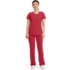 image:imageCherokee Infinity Womens Round Neck Scrub Top with 3 PocketsRed