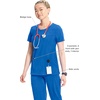 image:imageCherokee Infinity Womens Round Neck Scrub Top with 3 PocketsRoyal