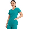 image:imageCherokee Infinity Womens Round Neck Scrub Top with 3 PocketsTeal Blue