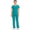 image:imageCherokee Infinity Womens Round Neck Scrub Top with 3 PocketsTeal Blue