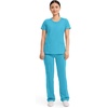 image:imageCherokee Infinity Womens Round Neck Scrub Top with 3 PocketsTurquoise