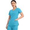 image:imageCherokee Infinity Womens Round Neck Scrub Top with 3 PocketsTurquoise