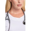 image:imageCherokee Infinity Womens Round Neck Scrub Top with 3 PocketsWhite
