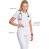 image:imageCherokee Infinity Womens Round Neck Scrub Top with 3 PocketsWhite