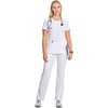 image:imageCherokee Infinity Womens Round Neck Scrub Top with 3 PocketsWhite