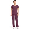 image:imageCherokee Infinity Womens Round Neck Scrub Top with 3 PocketsWine