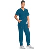 image:imageCherokee Infinity Womens Scrub Jogger Pants Mid Rise with 5 PocketsCaribbean Blue