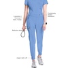 image:imageCherokee Infinity Womens Scrub Jogger Pants Mid Rise with 5 PocketsCiel Blue