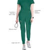 image:imageCherokee Infinity Womens Scrub Jogger Pants Mid Rise with 5 PocketsHunter Green