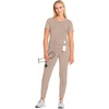 image:imageCherokee Infinity Womens Scrub Jogger Pants Mid Rise with 5 PocketsKhaki