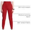 image:imageCherokee Infinity Womens Scrub Jogger Pants Mid Rise with 5 PocketsRed