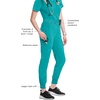 image:imageCherokee Infinity Womens Scrub Jogger Pants Mid Rise with 5 PocketsTeal Blue